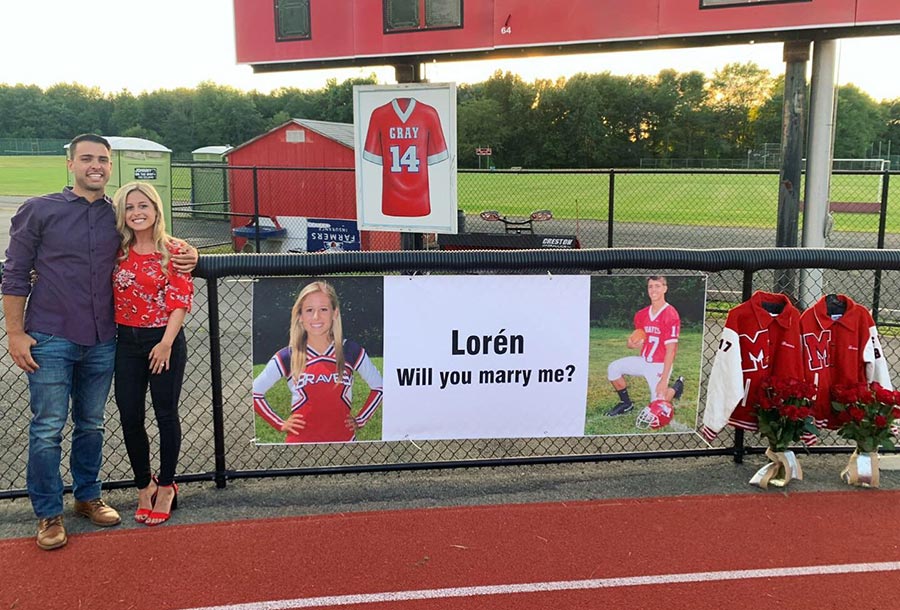 loren proposal at school