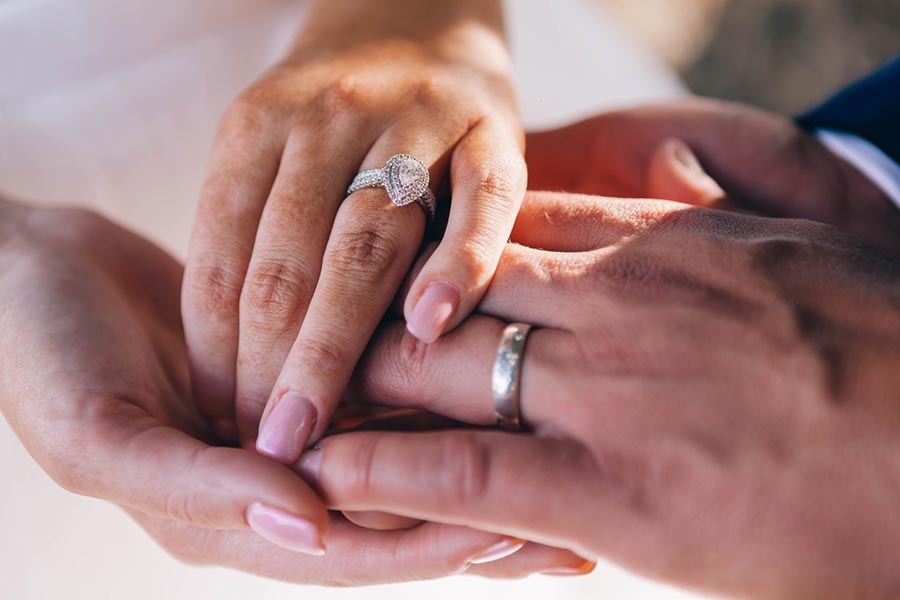 couple with rings