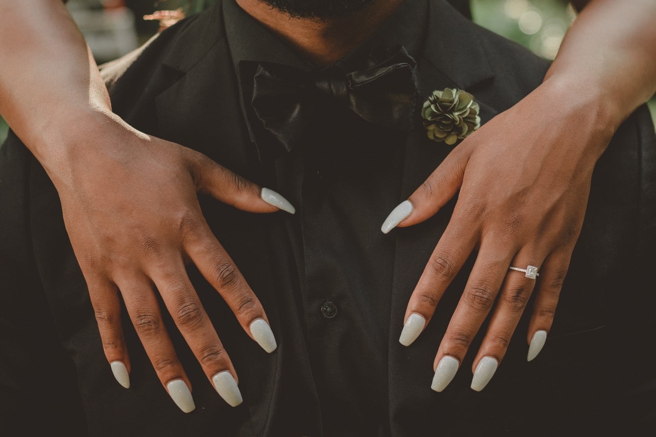 princess cut diamond ring on hand