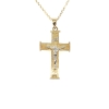 14k Florentine Fancy Gold Crucifix  