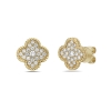 Diamond Clover Stud Earrings