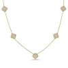 14KT GOLD 5 SECTION DIAMOND CLOVER NECKLACE