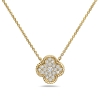 14KT GOLD DIAMOND CLOVER NECKLACE